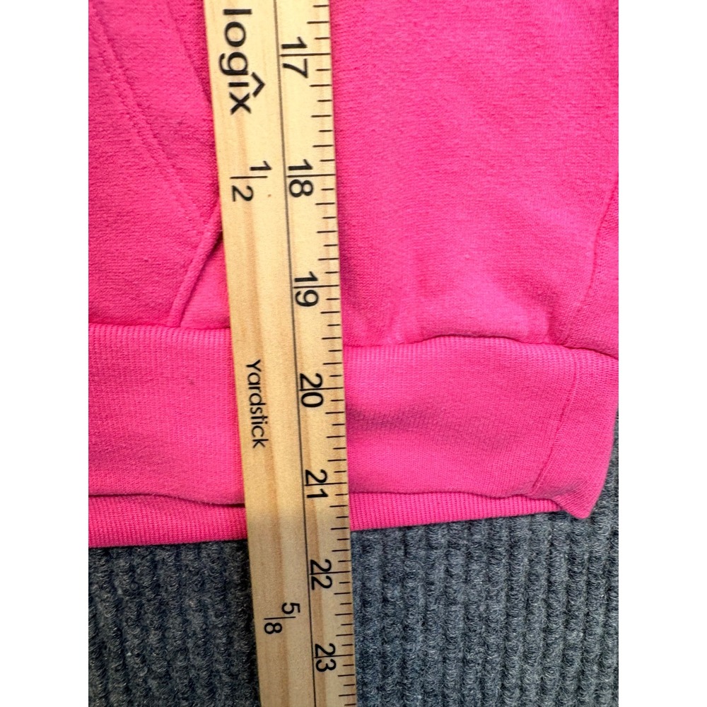 Pink Victoria's Secret Hot Pink Logo Quarter Zip Sweatshirt & Joggers Set L/M - Picture 6 of 11